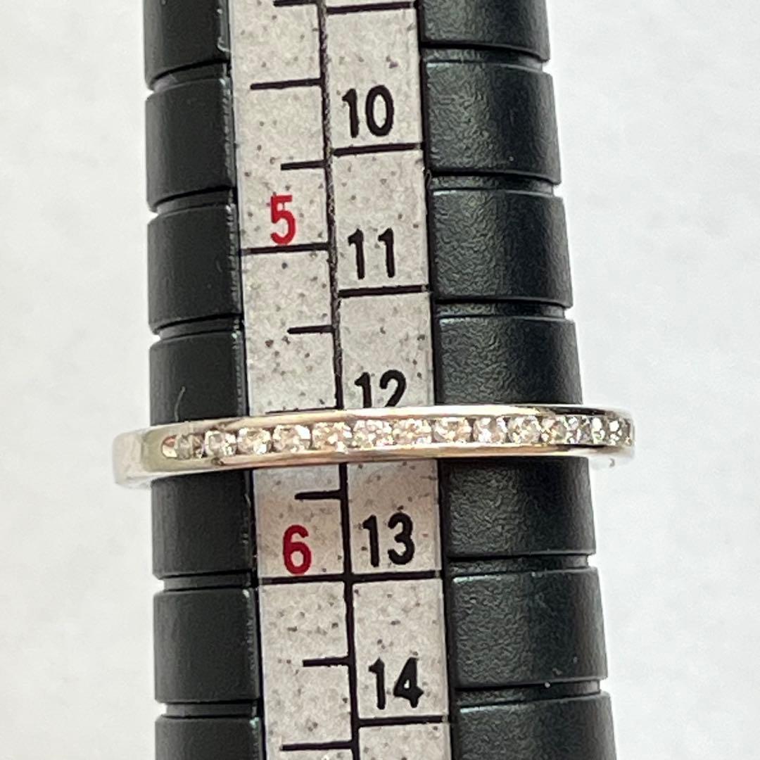 ロイヤルアッシャー　Pt950 ハーフエタニティリング　0.18ct 12号