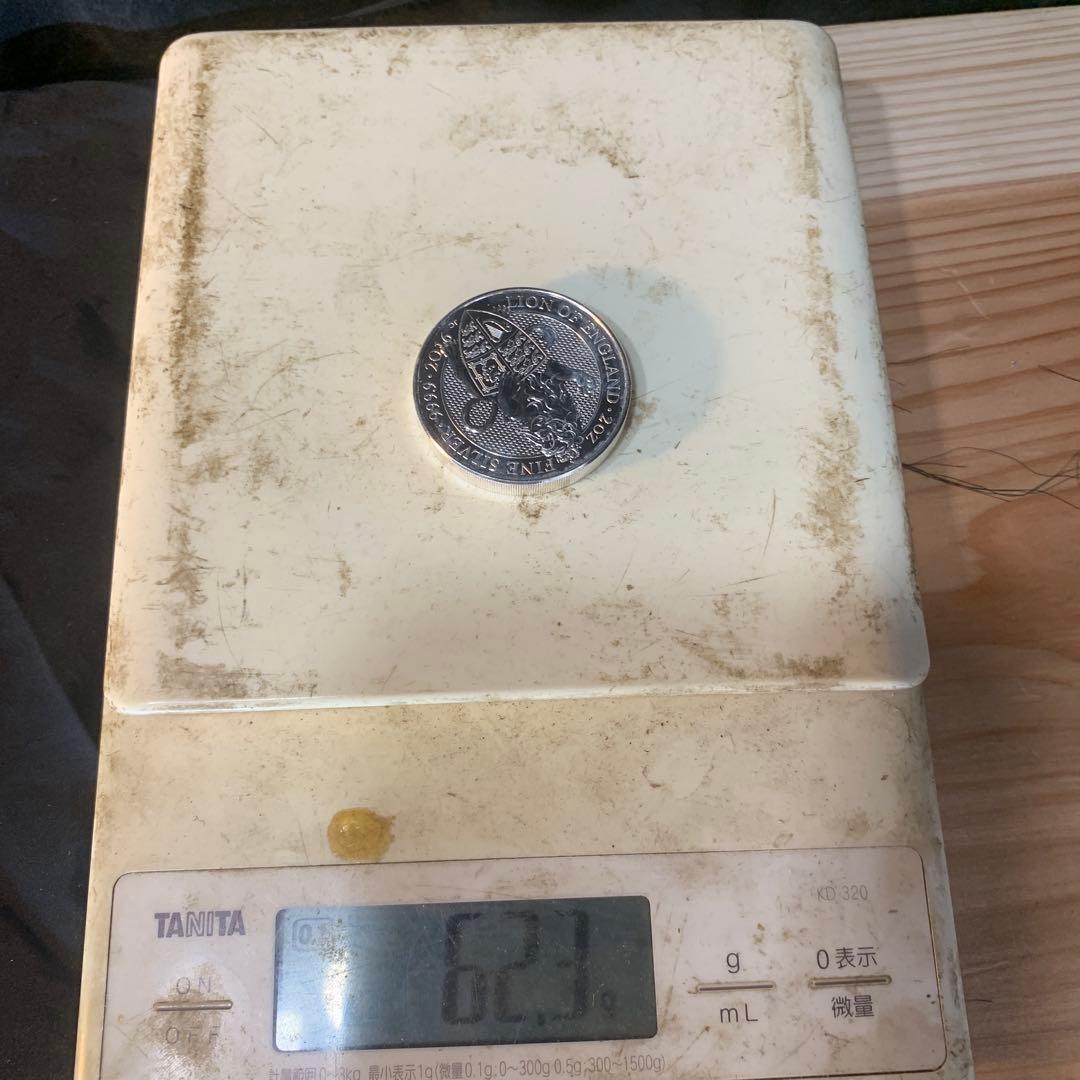 S4 純銀貨 2オンス クイーンズビースト　2016 ライオン・イングランド