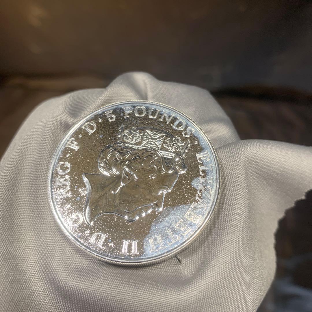 S4 純銀貨 2オンス クイーンズビースト　2016 ライオン・イングランド