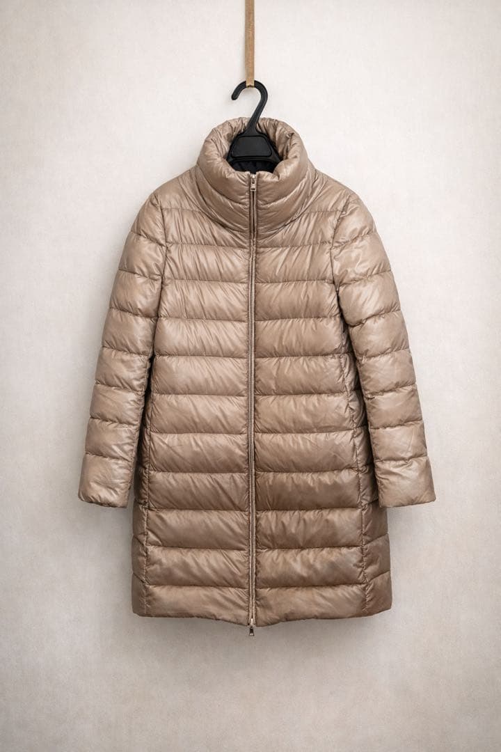 HERNO 44 リバーシブルダウンコート ベージュブラック ダウン95%