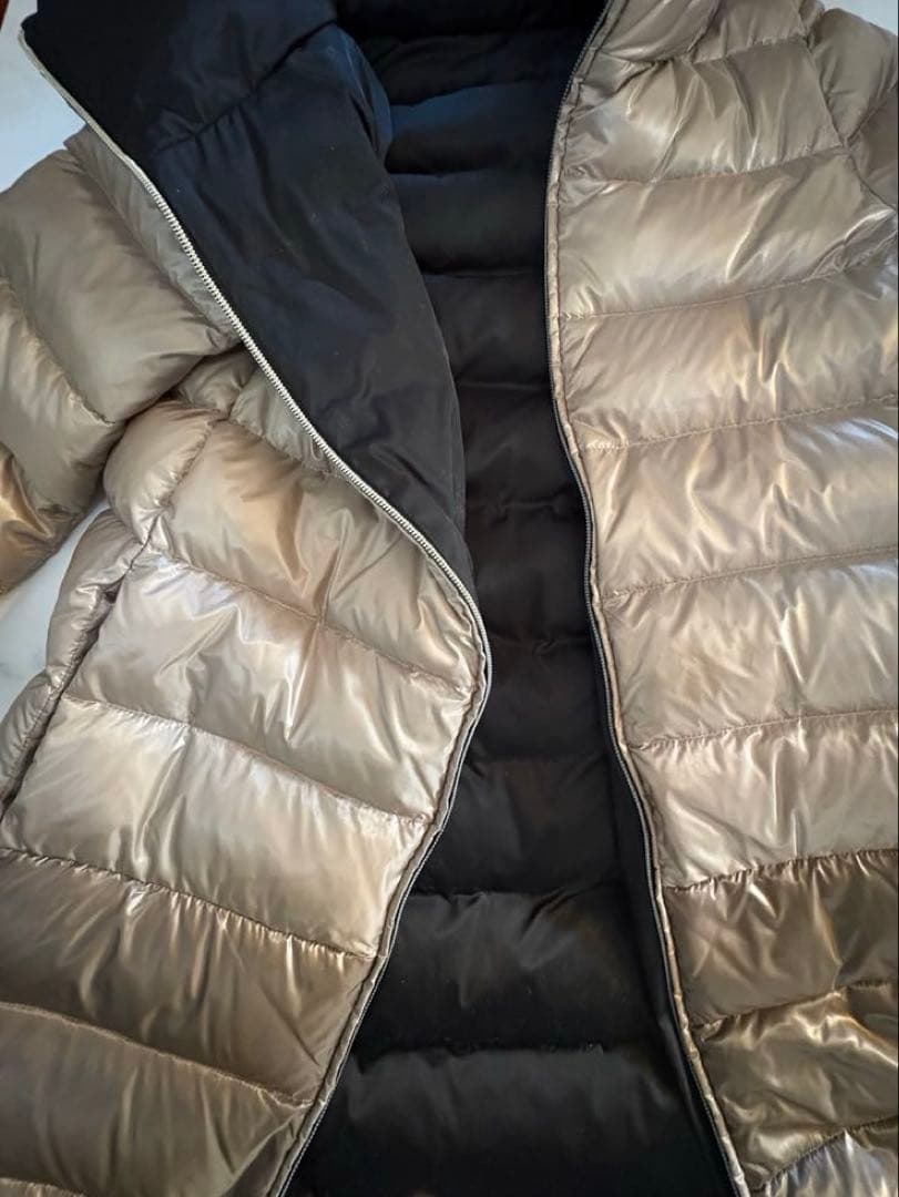 HERNO 44 リバーシブルダウンコート ベージュブラック ダウン95%