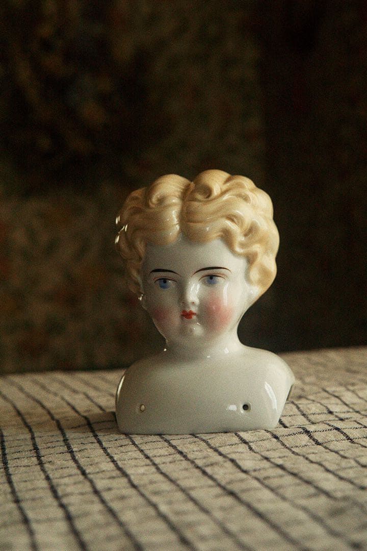 アンティーク チャイナヘッドドール ビスクドール ショルダーヘッド