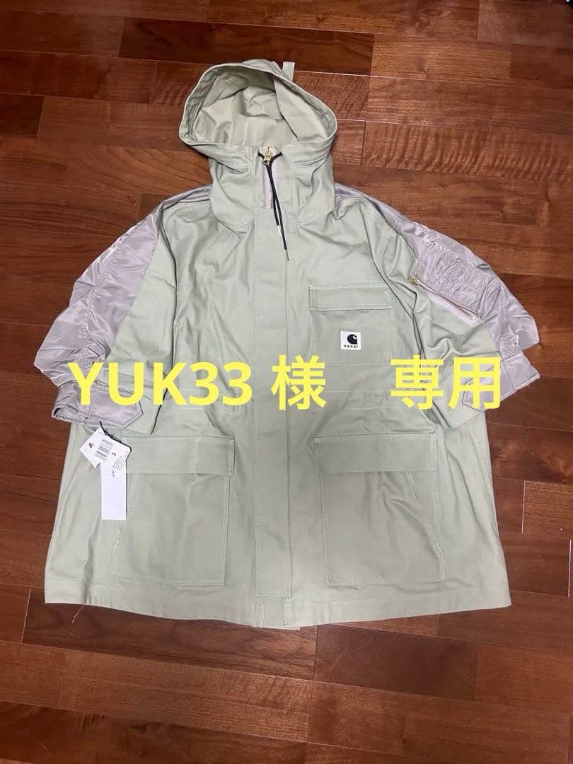 sacai carhartt WIP Duck×Nylon coat サイズ3