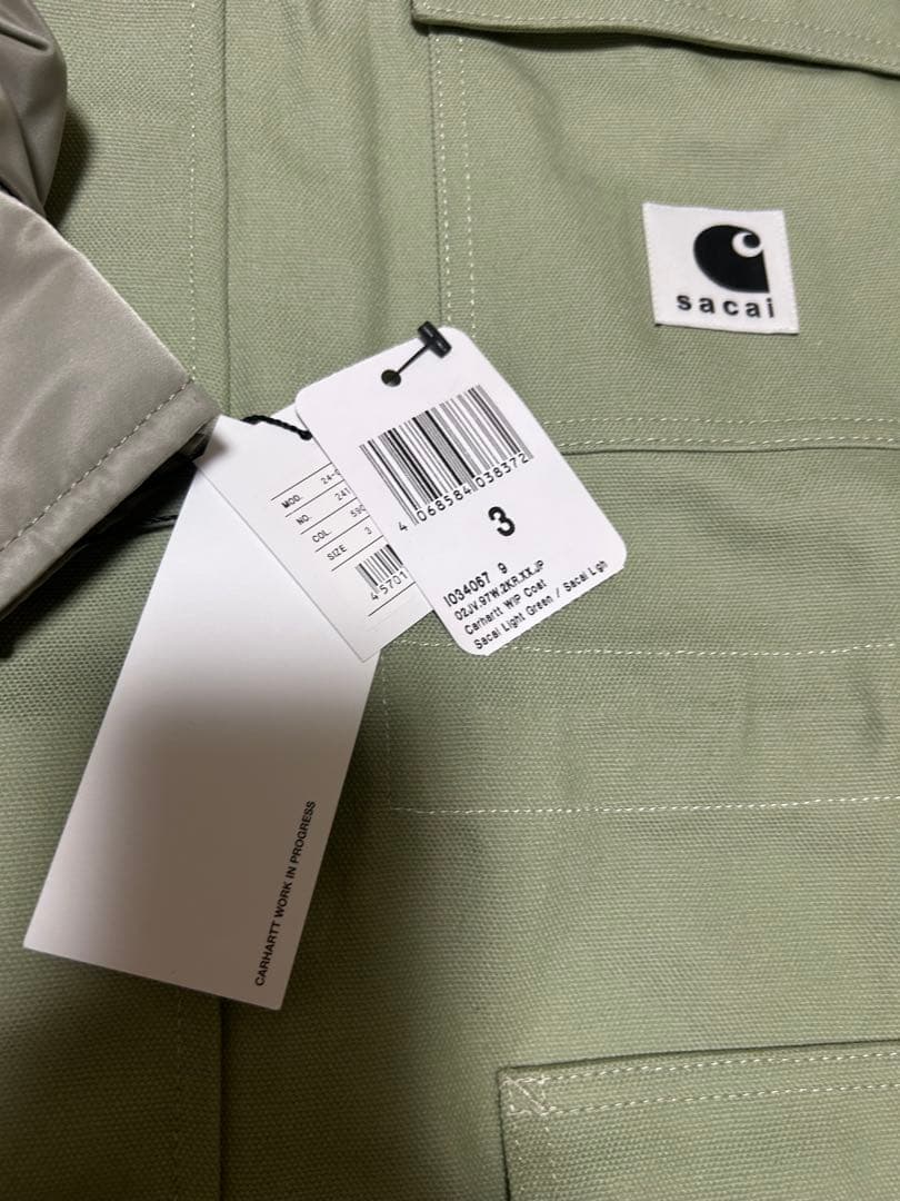 sacai carhartt WIP Duck×Nylon coat サイズ3
