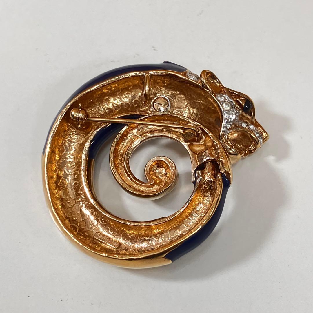 【希少・美品】Panetta パネッタ アニマルモチーフ ブローチ パンサー