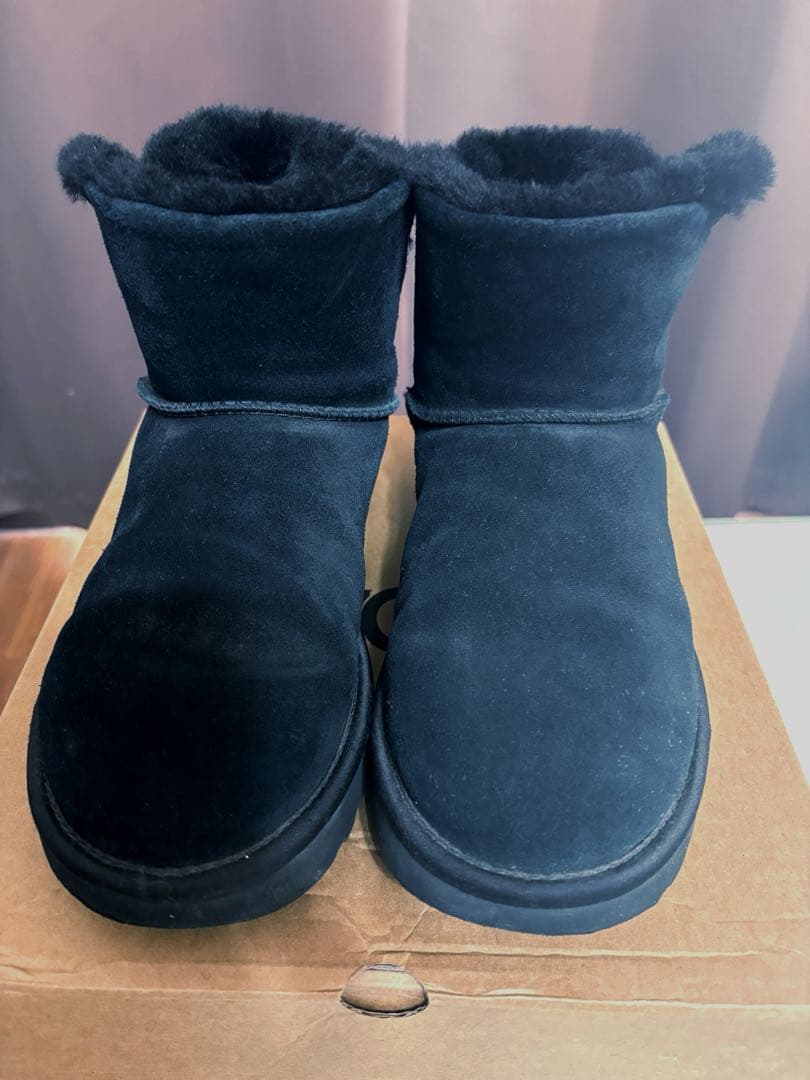 【美品】UGG ムートンブーツ ラインストーン ブラック
