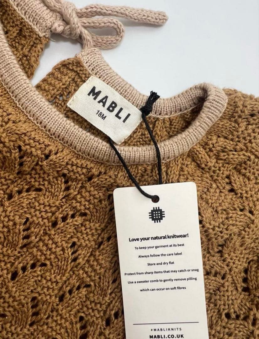 MABLI マブリ　ニットロンパース　小人　18M