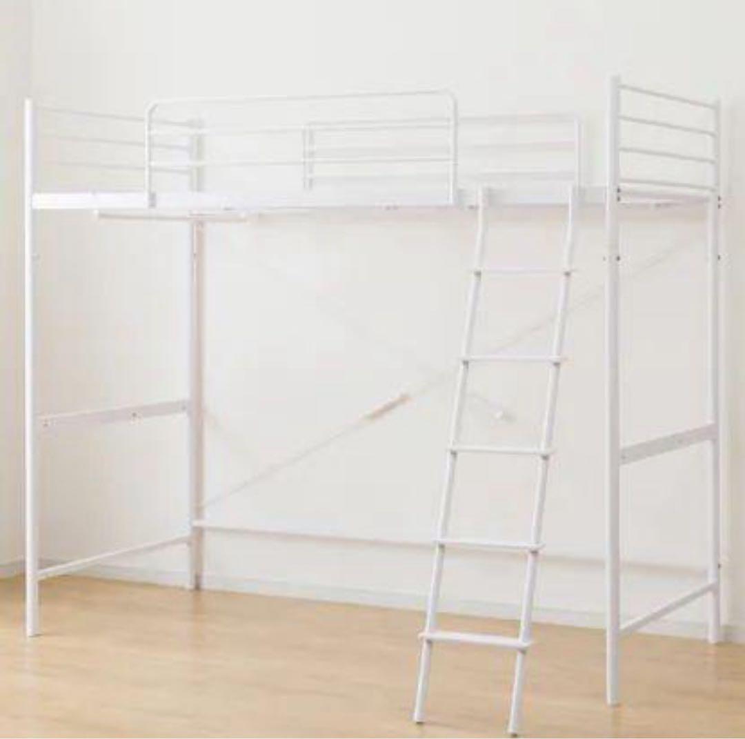 ニトリ スチールロフトベッド　ハイタイプ　オフホワイト