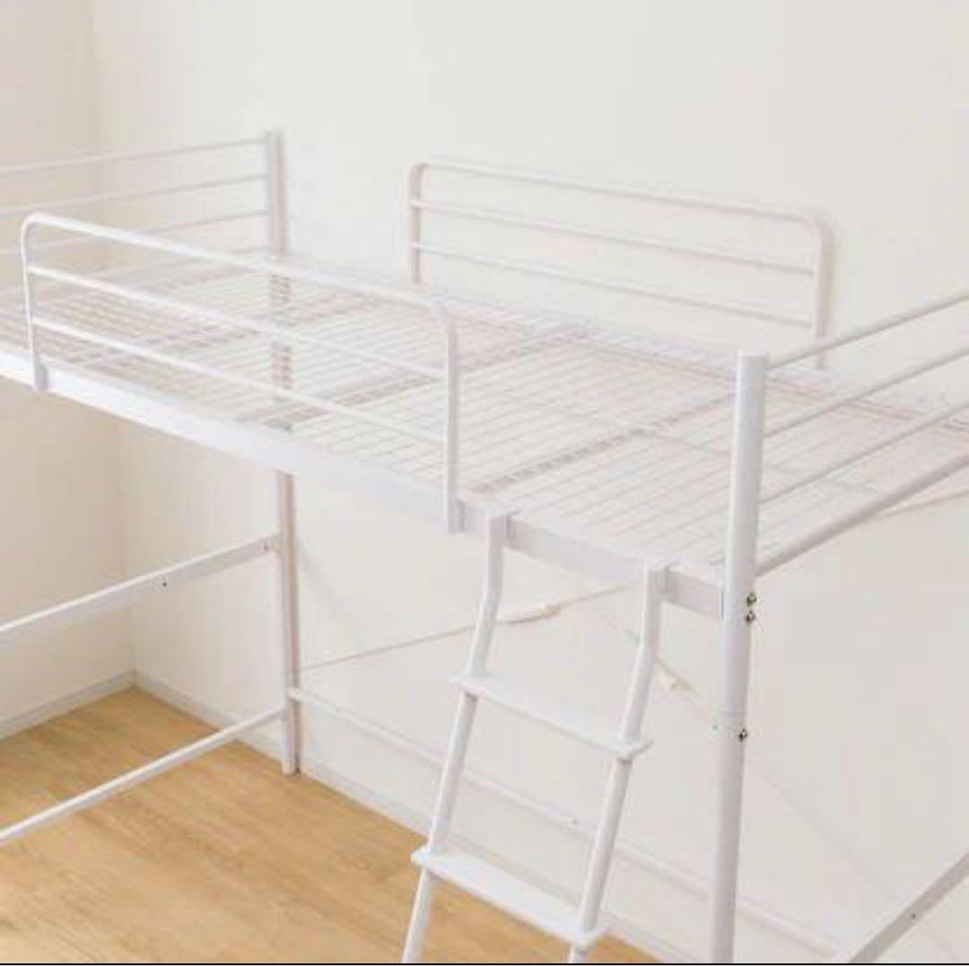 ニトリ スチールロフトベッド　ハイタイプ　オフホワイト