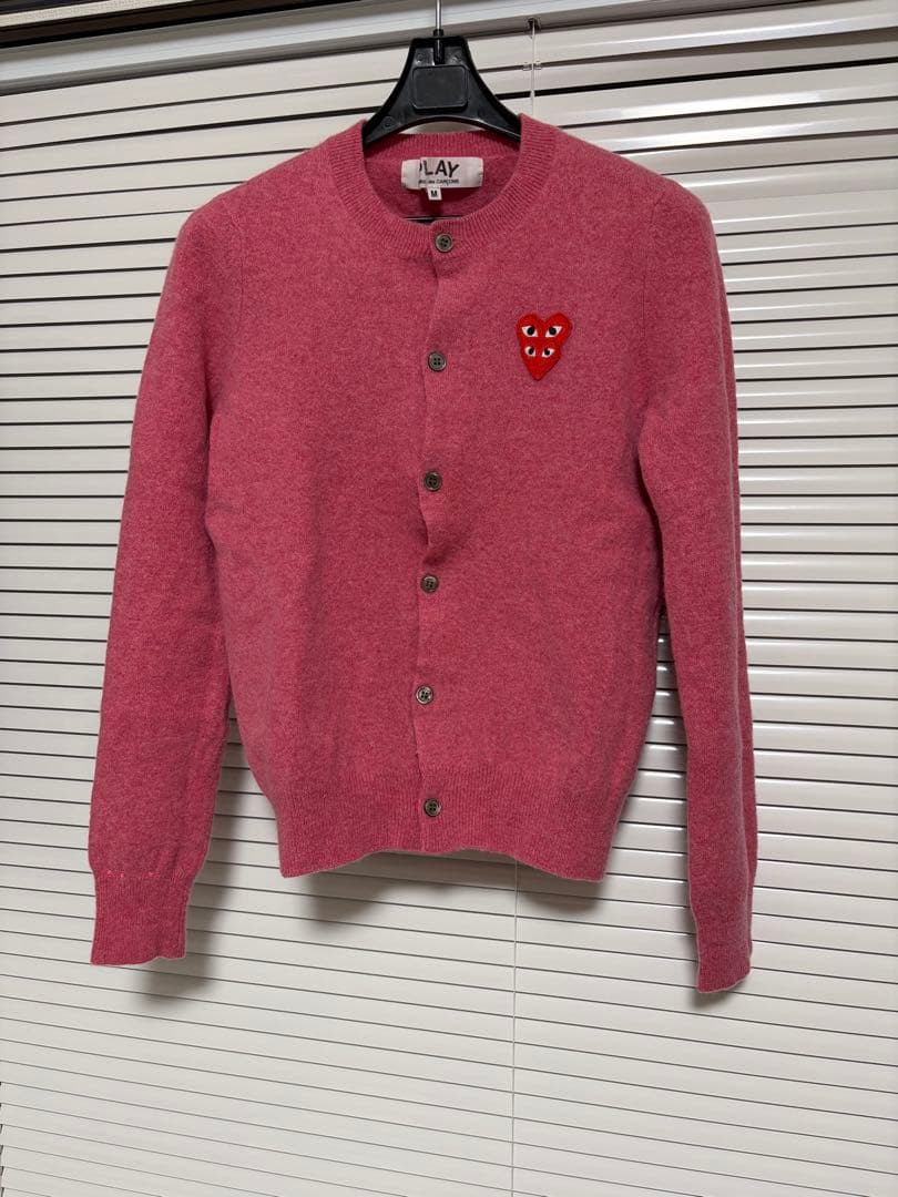 PLAY Comme des Garçons ピンク カーディガン M