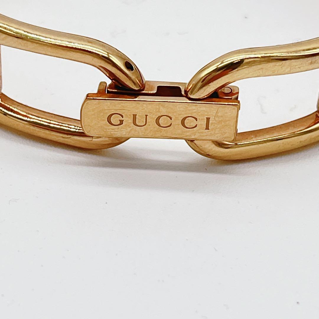 人気 GUCCI 1Pダイヤ ピンクGG柄 ゴールド 風防傷なし