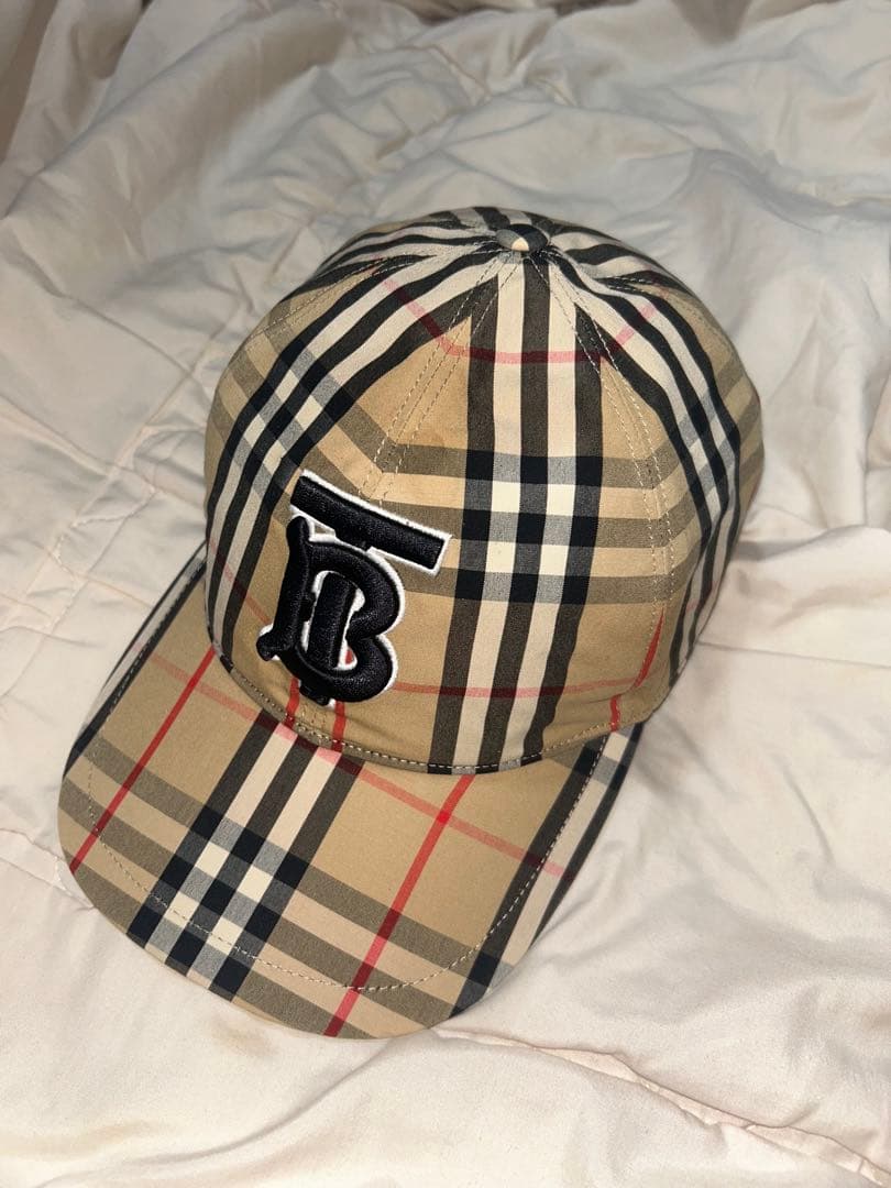 バーバリー チェック柄キャップ TBロゴ
