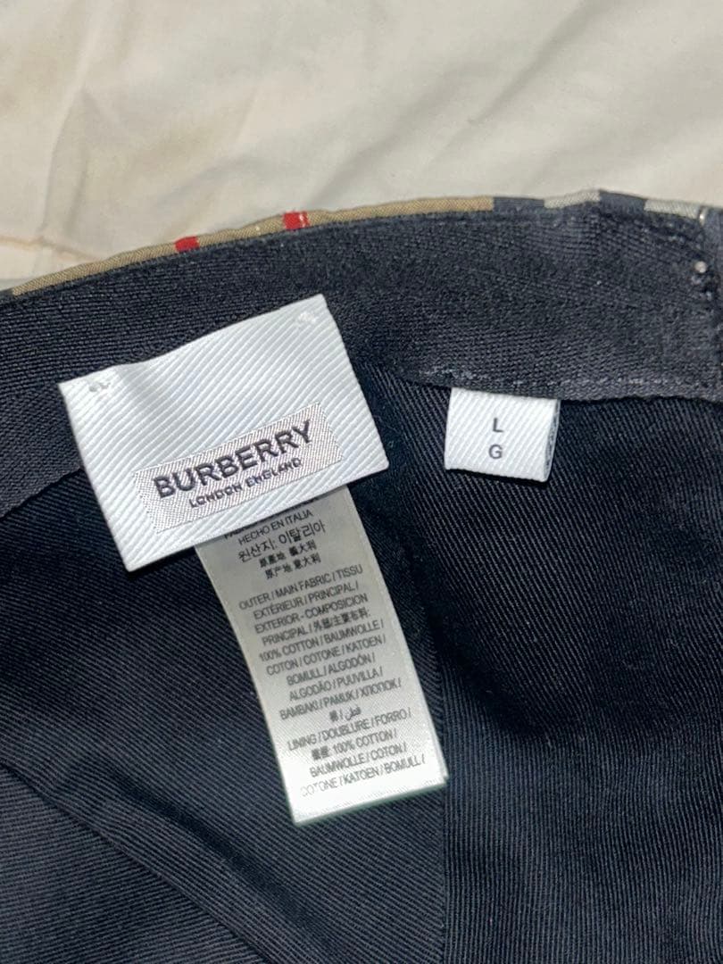 バーバリー チェック柄キャップ TBロゴ