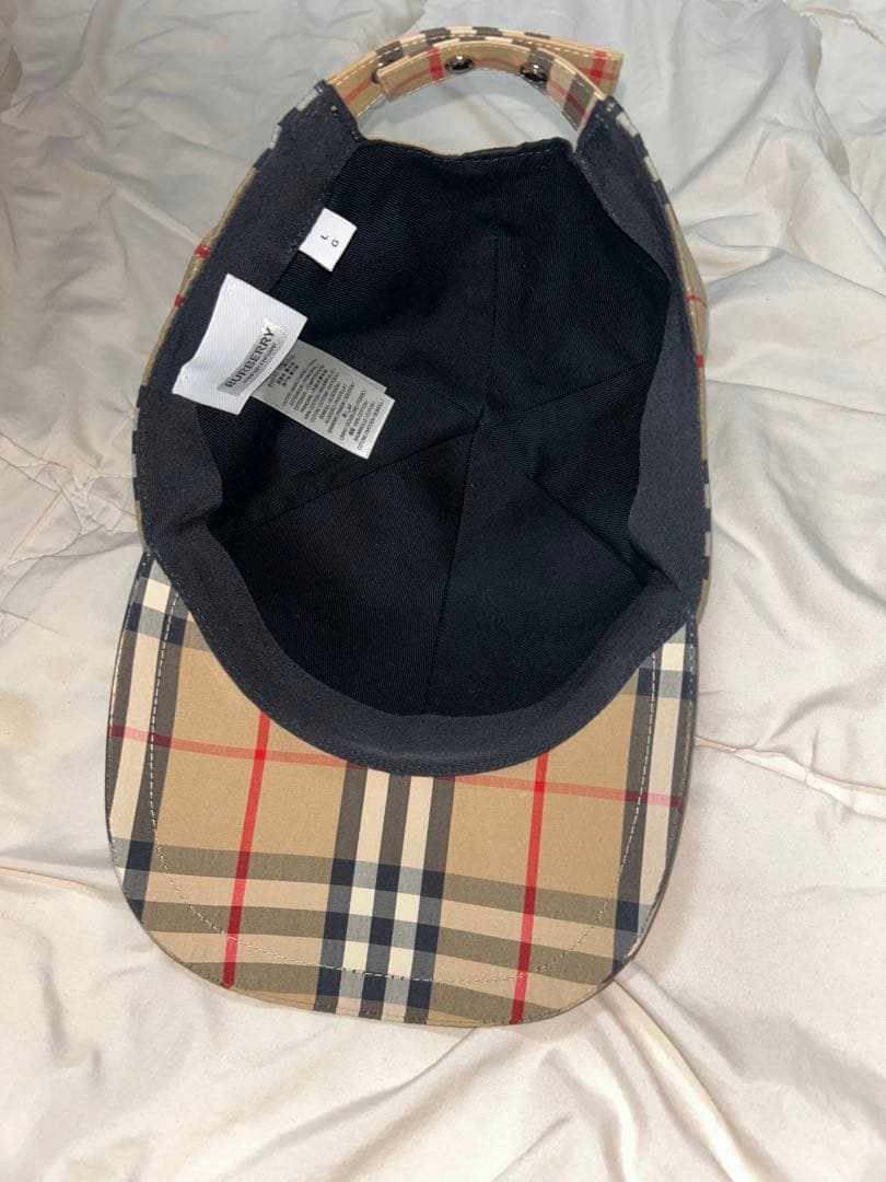 バーバリー チェック柄キャップ TBロゴ