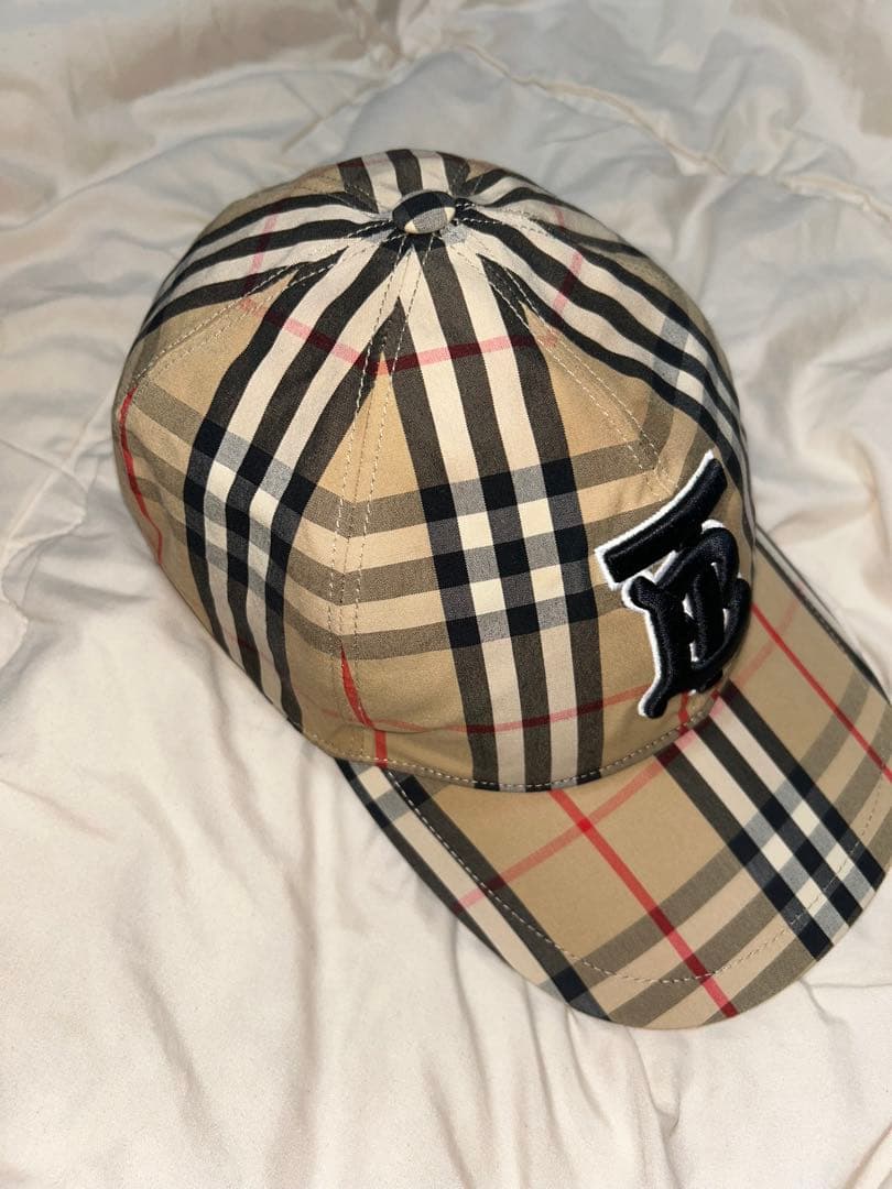 バーバリー チェック柄キャップ TBロゴ