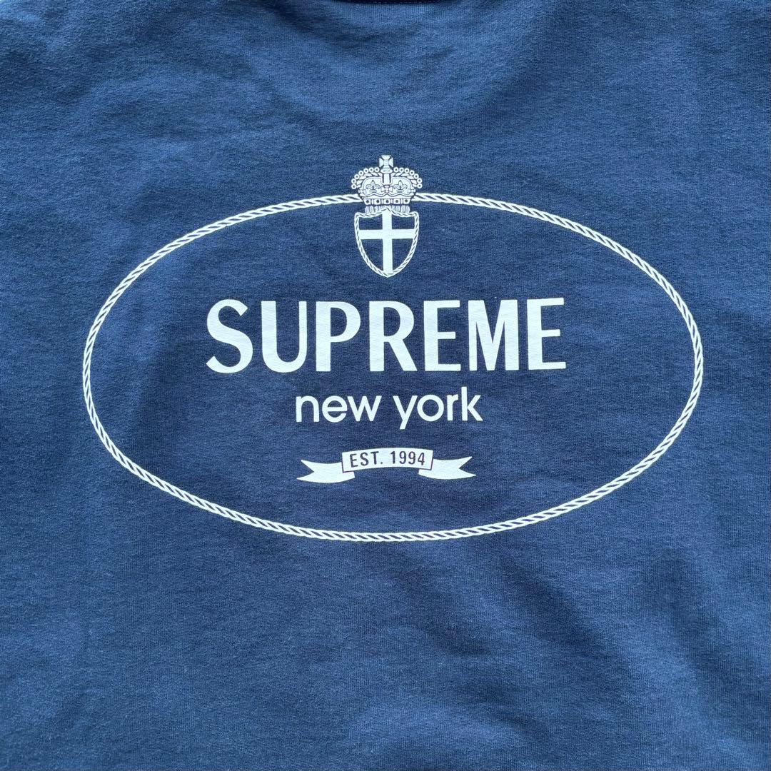 【極希少】Supreme Crest Crewneck ネイビー プラダ 大人気