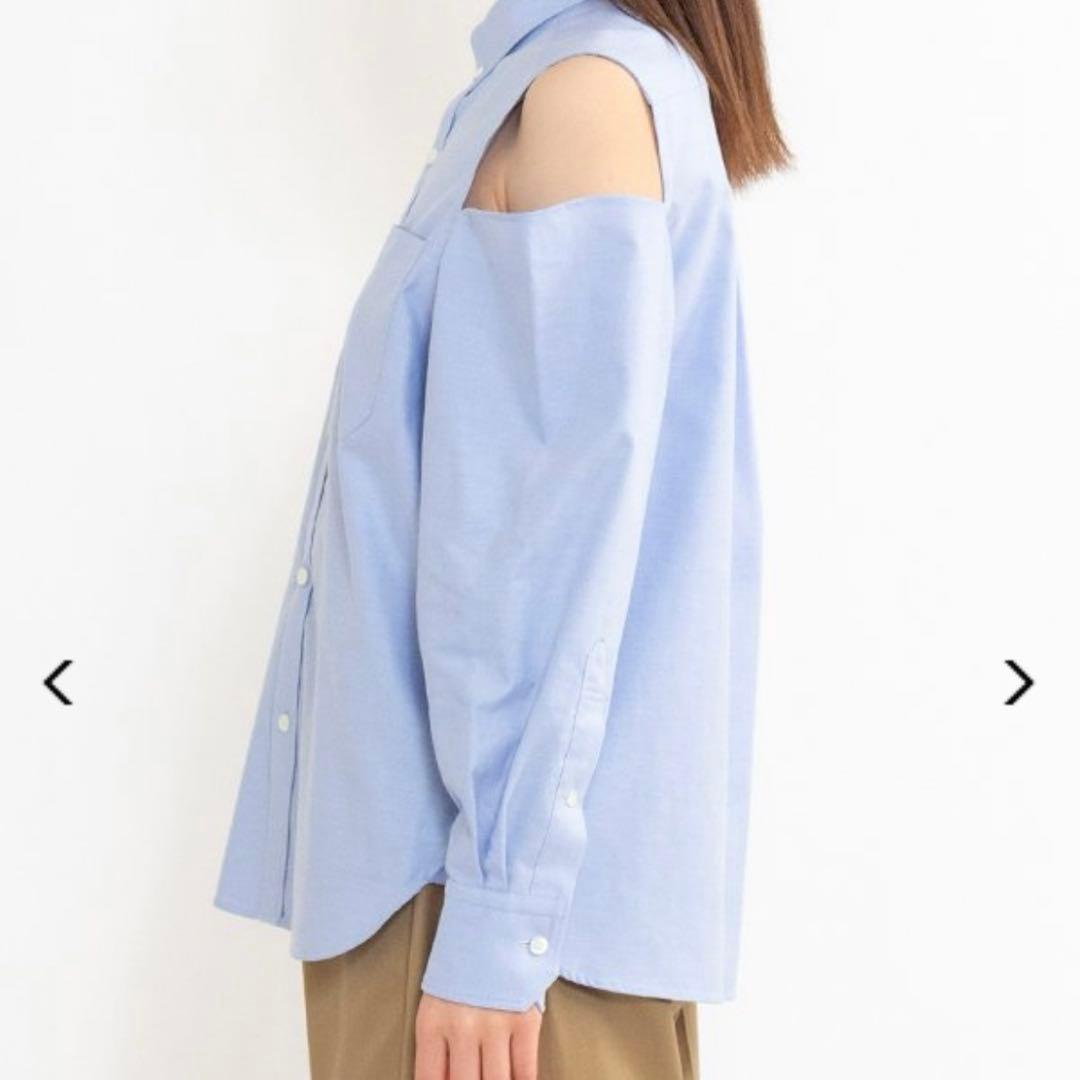 完売商品　新品・未使用　タグ付き　HYKE　オックスフォード　肩開き　シャツ