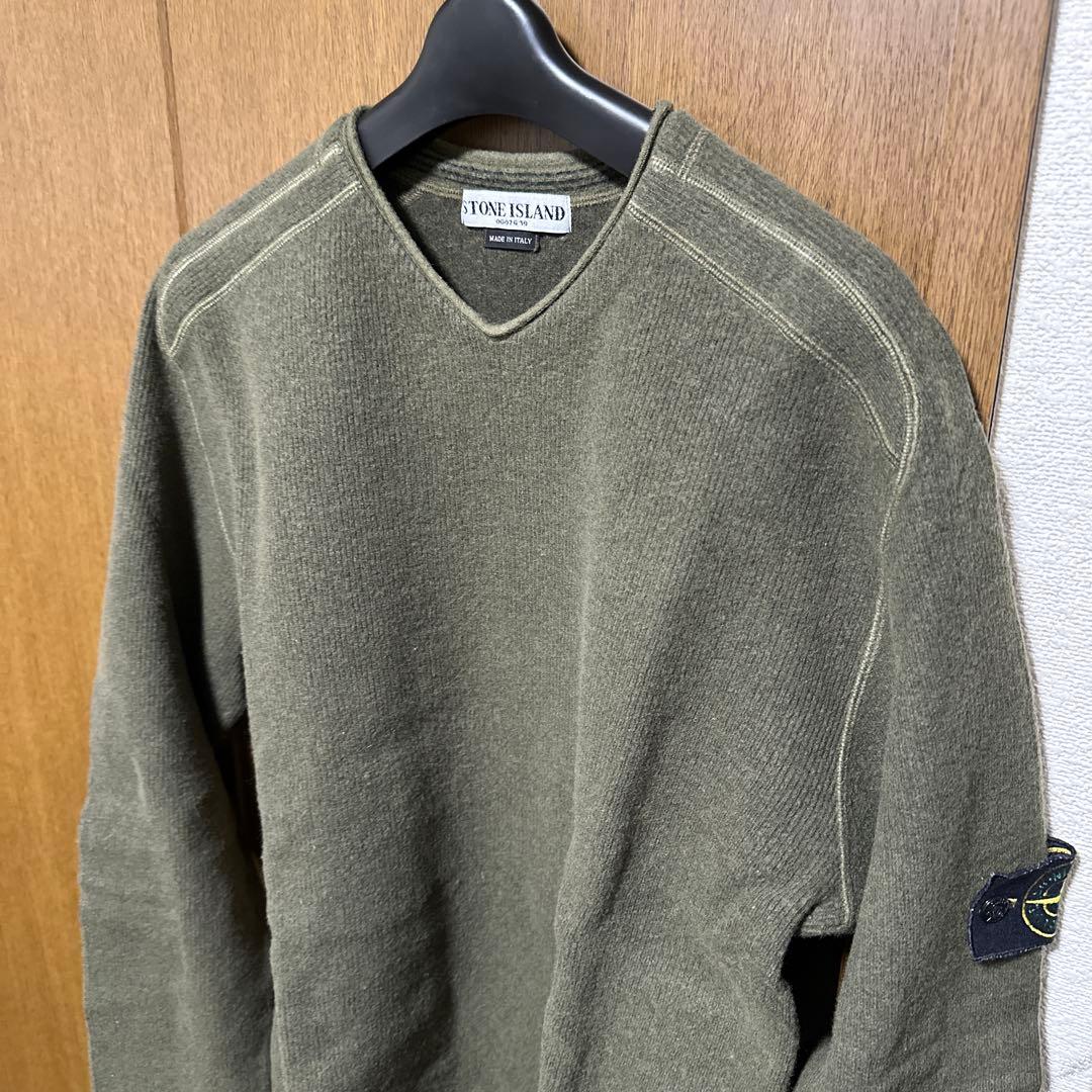 Stone  Vネックウールニット 05AW