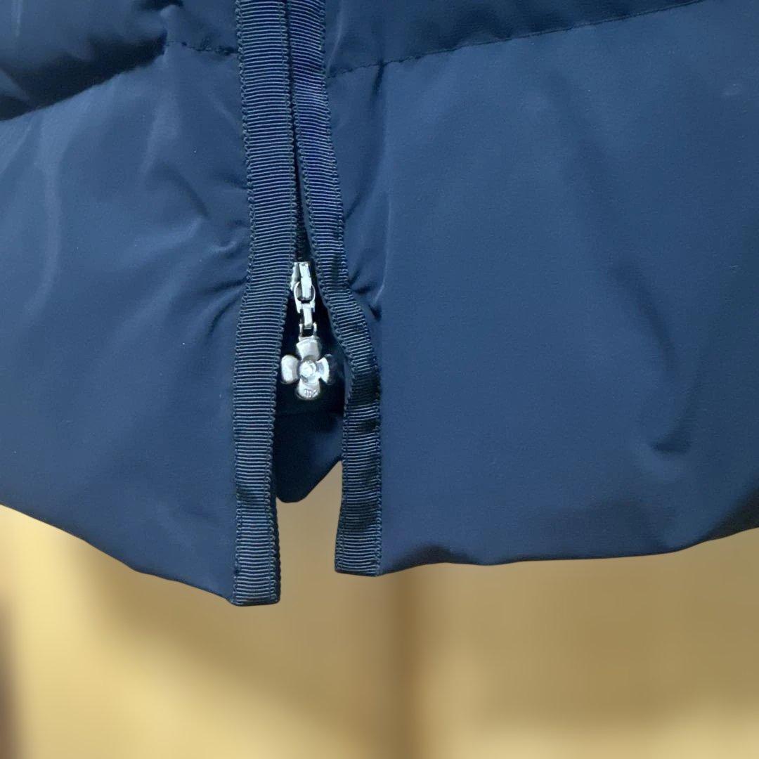 m's GRACY 40ネイビー フード付き ダウンジャケット