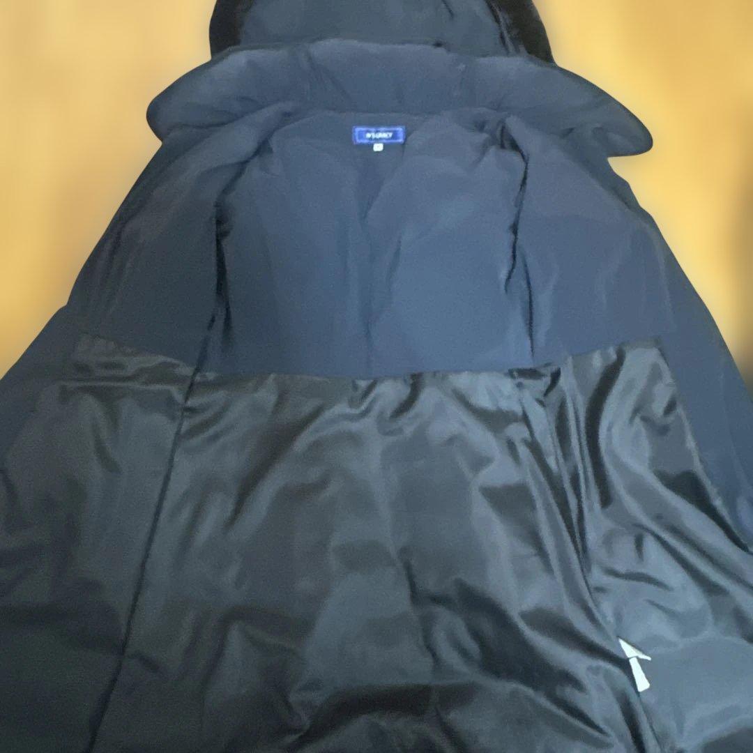 m's GRACY 40ネイビー フード付き ダウンジャケット