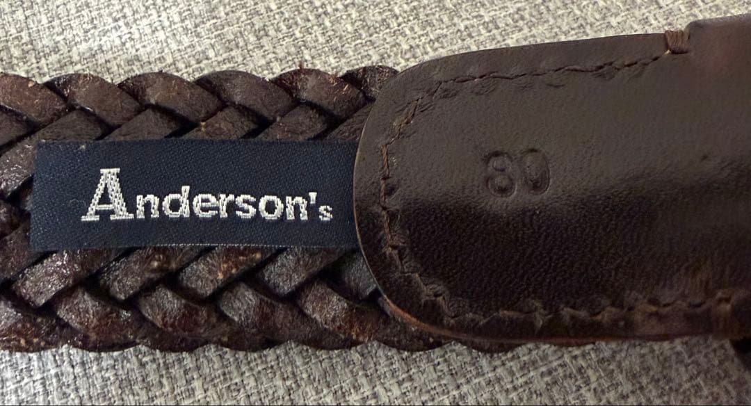Anderson’s アンダーソンズ メッシュベルト ダークブラウン サイズ80