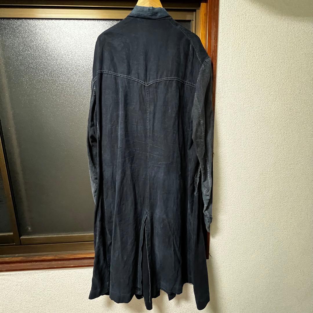 30s french vintage インディゴリネン マキニョンコート