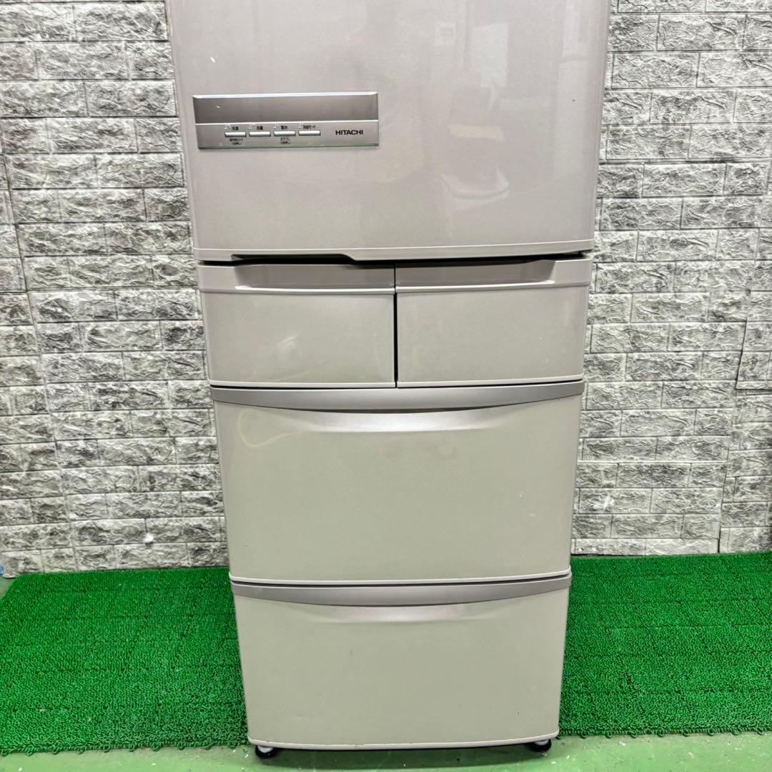 637 日立　大型冷蔵庫　415L 400l強　小型　家庭用　自動製氷　右開き