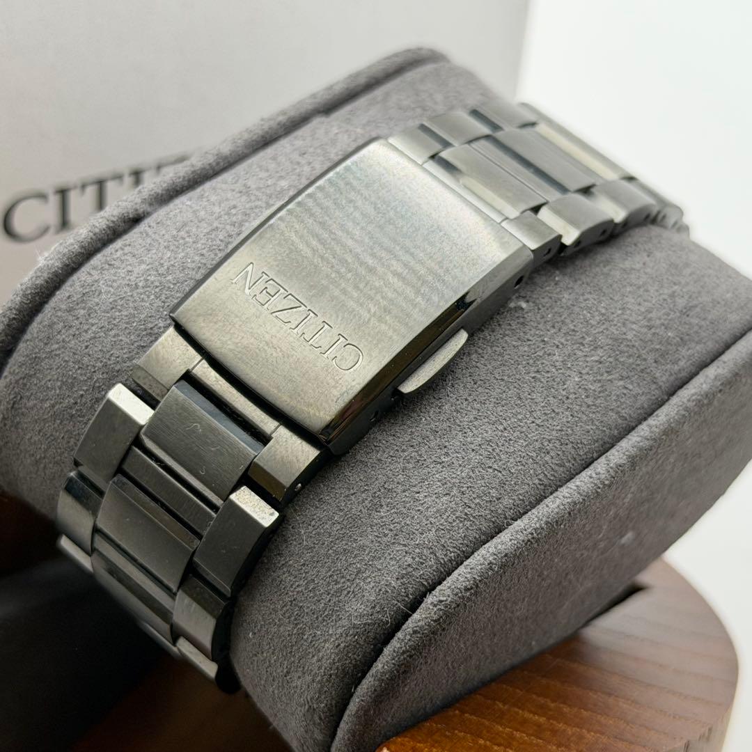 【極美品】シチズン　アテッサ　AT8185-62E 箱付　チタン　ブラック