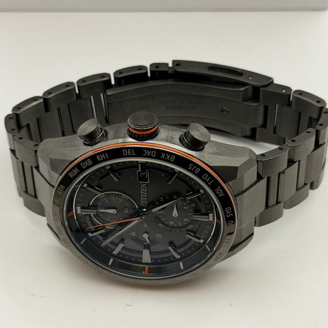 【極美品】シチズン　アテッサ　AT8185-62E 箱付　チタン　ブラック