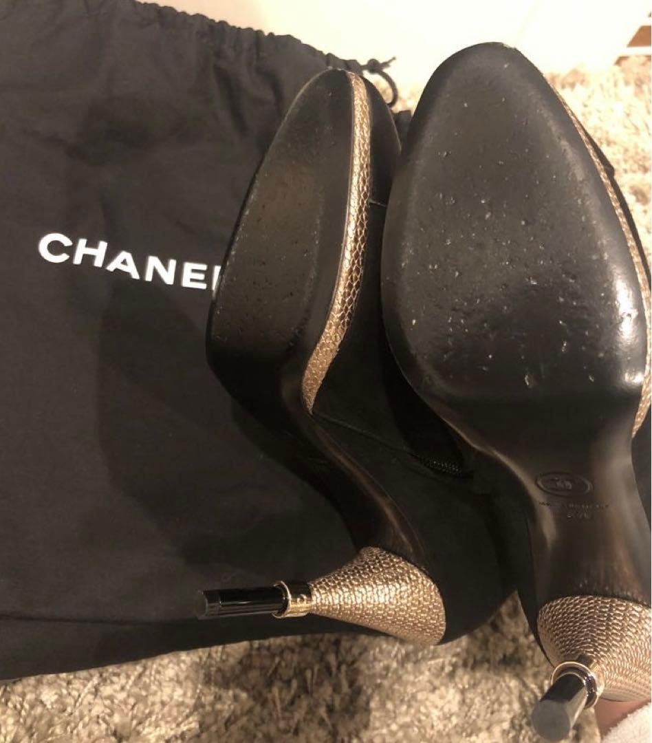 CHANEL シャネル ショートブーツ スエード生地