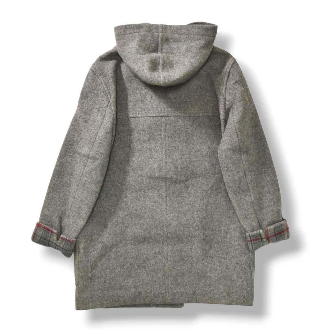 【上質】 日本製 マドモアゼルノンノン ウール フード ダッフルコート グレー♪