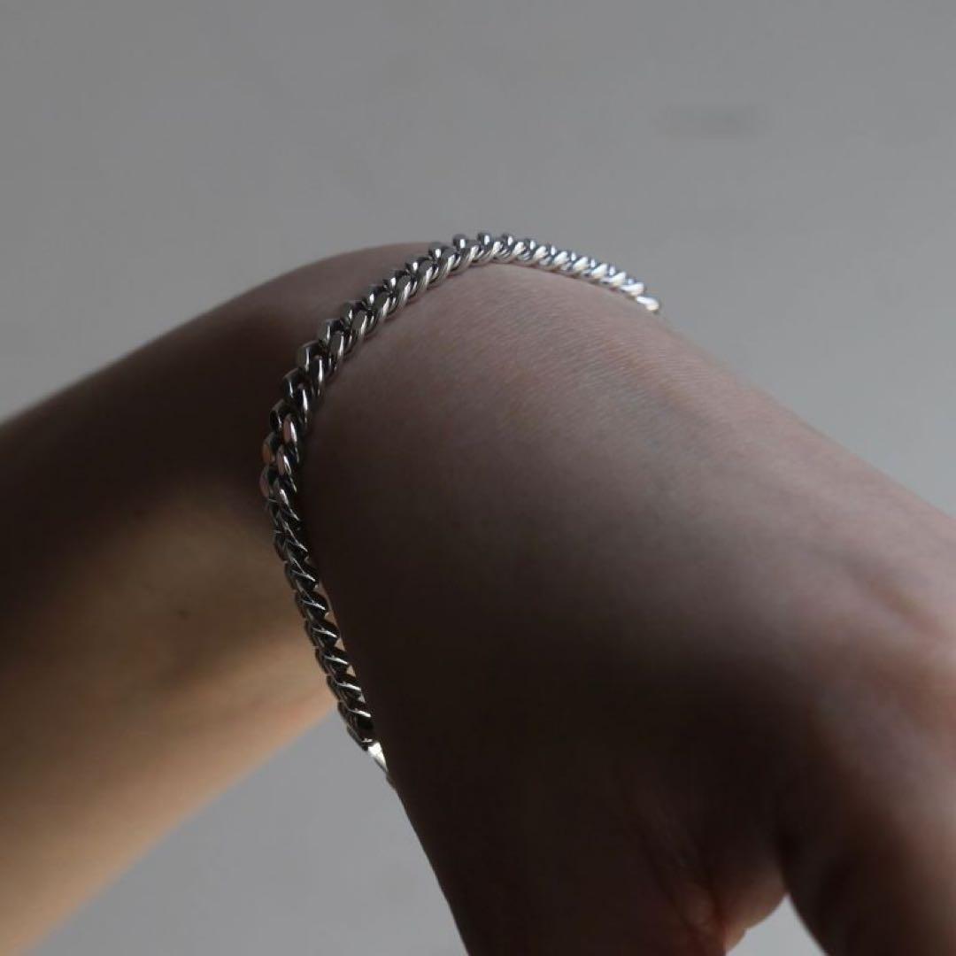 【未使用】トムウッド/ブレスレット/カーブチェーン/Lサイズ/7.7インチ