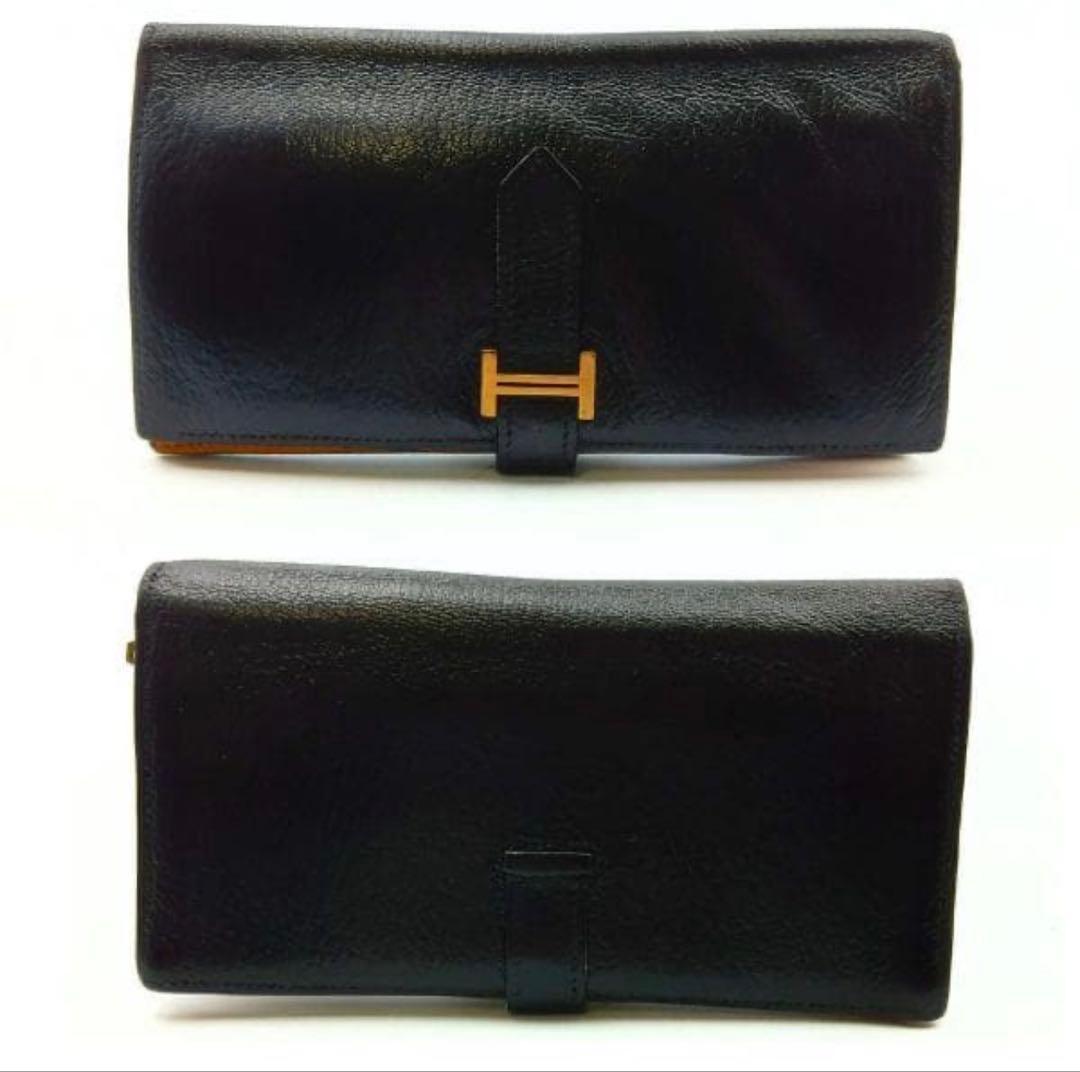 エルメスべアン　ブラック×オレンジ　バイカラー