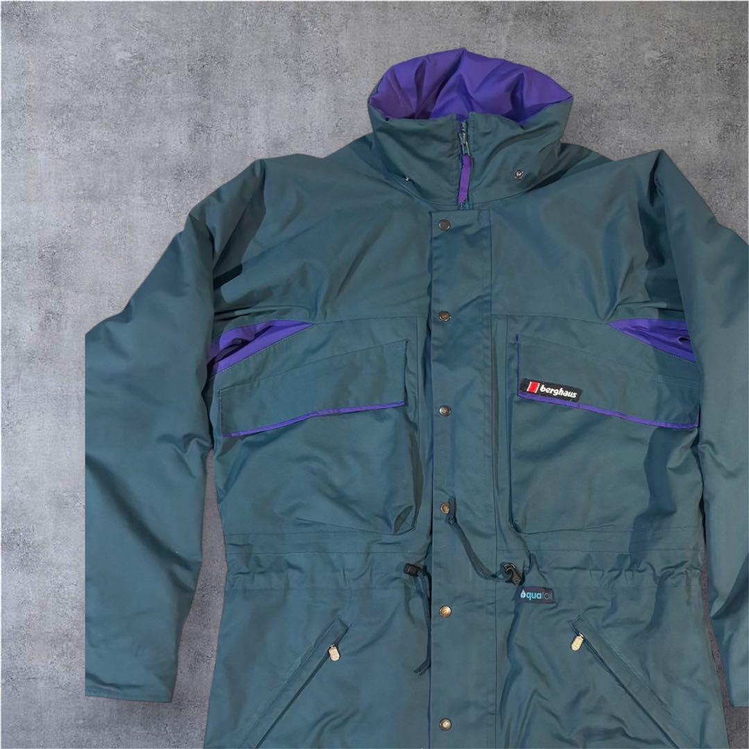 227【UK製】90s Berghaus SERAC中綿ジャケット パープル系M