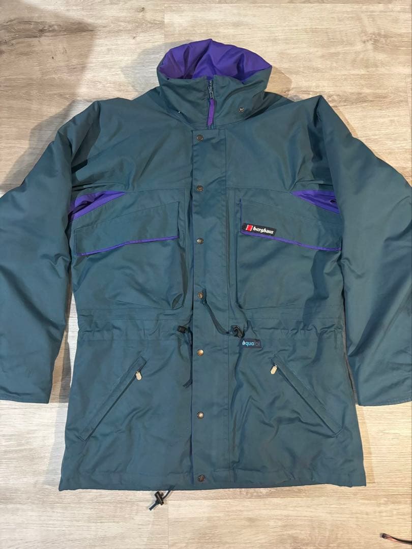 227【UK製】90s Berghaus SERAC中綿ジャケット パープル系M