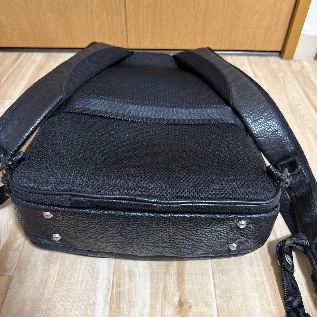 ultima TOKYO／メンズ リュック／本革 シボ革 2Way 黒