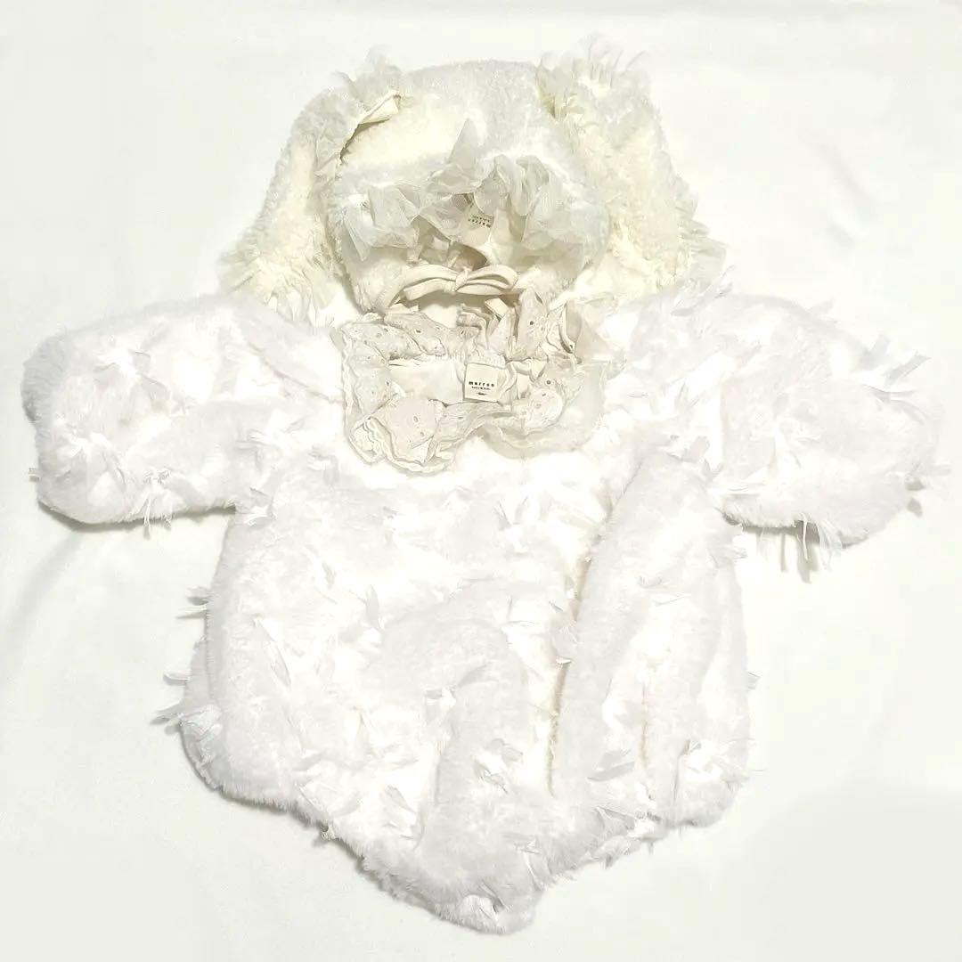 【完売品】marron ルナファー ロンパース＋うさ耳ボンネット 3〜6m