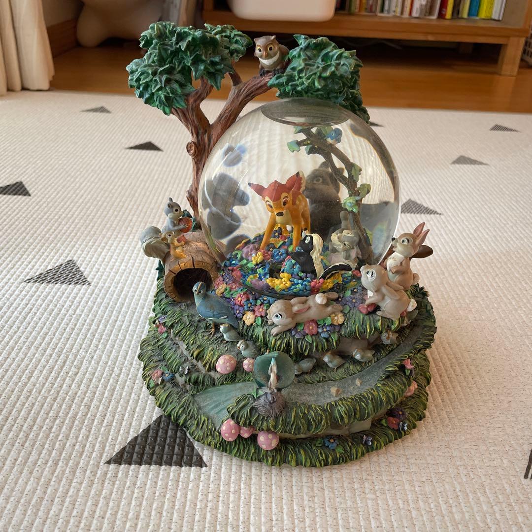 バンビ　スノードーム　オルゴール　ディズニー
