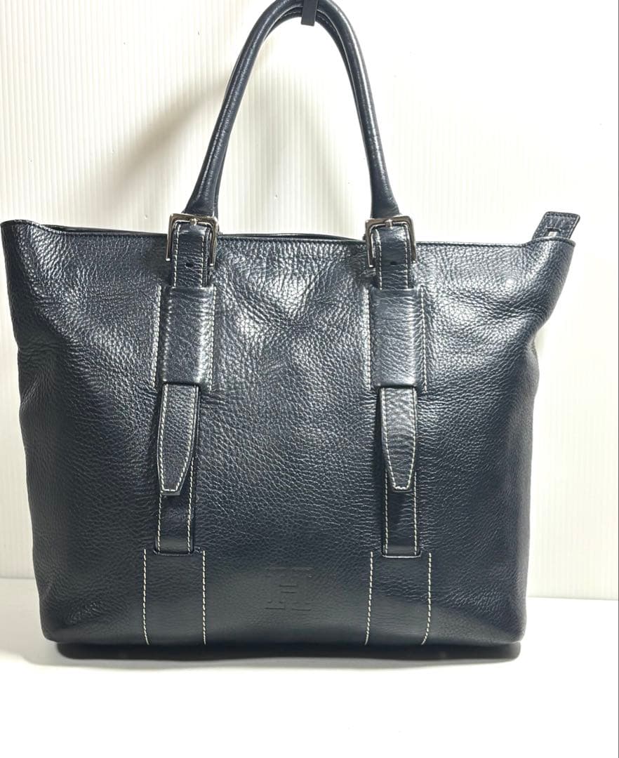 【極美品】HIROFU ヒロフ シボ革 レザートートバッグ メンズレディース