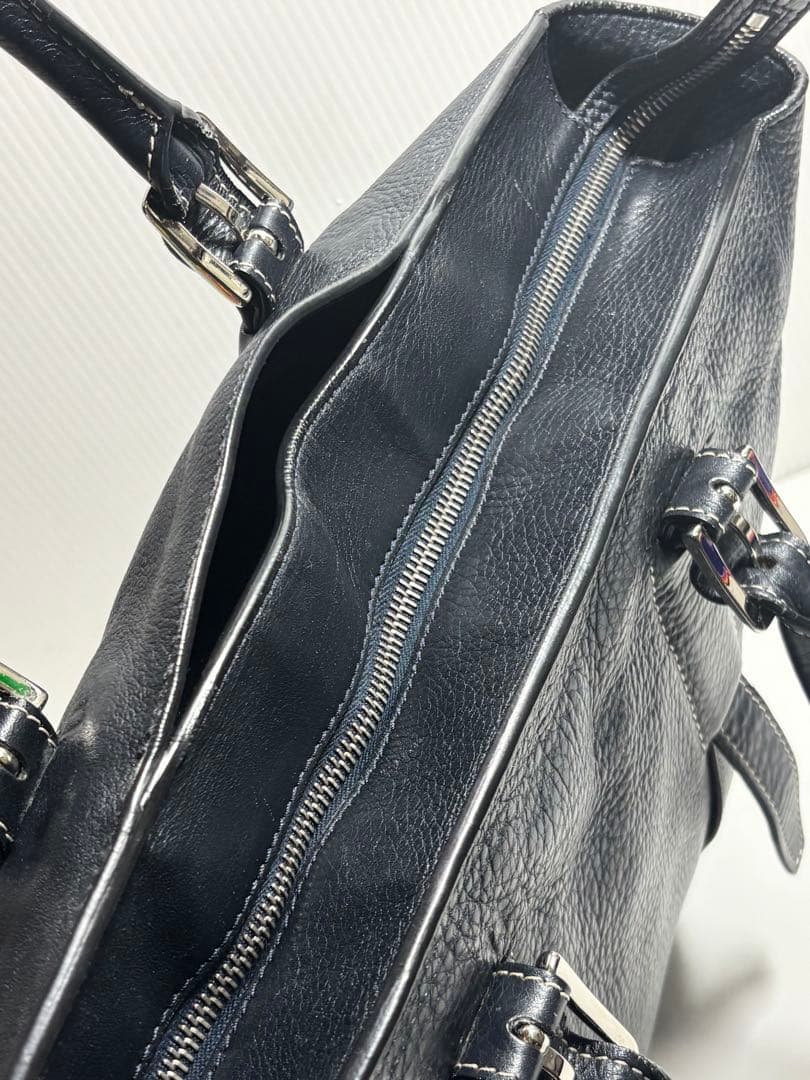 【極美品】HIROFU ヒロフ シボ革 レザートートバッグ メンズレディース