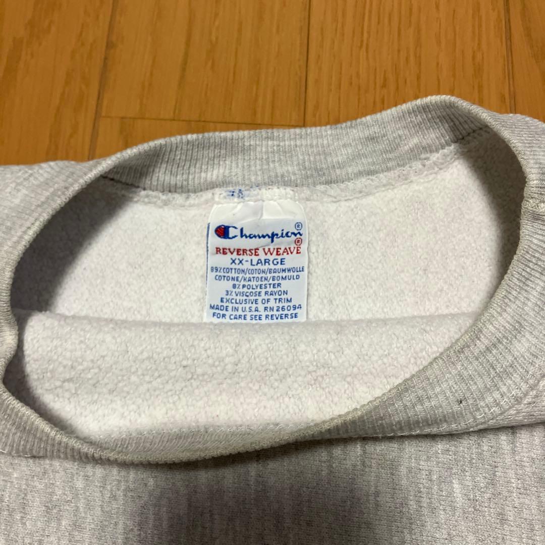 チャンピオン　リバースウィーブ　90s XXL 刺繍タグ　目あり　無地