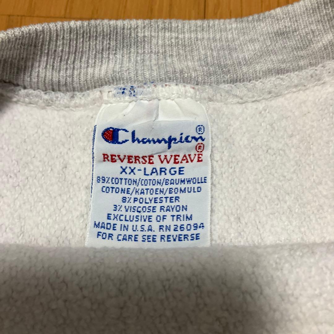 チャンピオン　リバースウィーブ　90s XXL 刺繍タグ　目あり　無地
