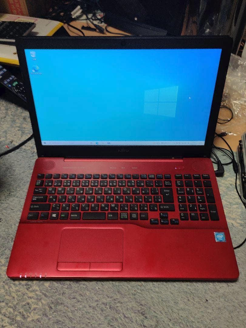 値下 富士通 Lifibook AH42/A3 赤 ノート パソコン ジャンク扱