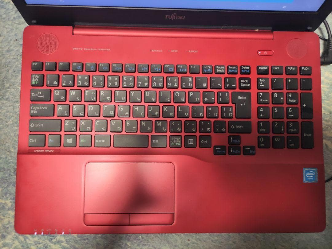 値下 富士通 Lifibook AH42/A3 赤 ノート パソコン ジャンク扱