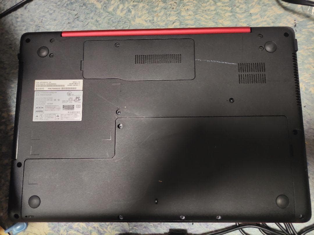 値下 富士通 Lifibook AH42/A3 赤 ノート パソコン ジャンク扱