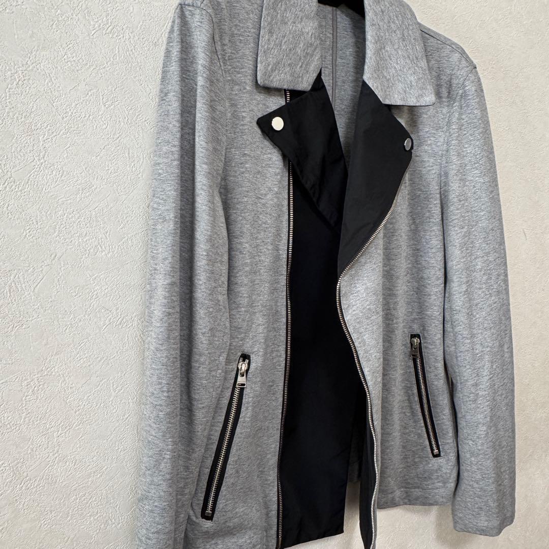 COMME CA MENコンパクト ポンチ ライダース メンズ ジャケット L