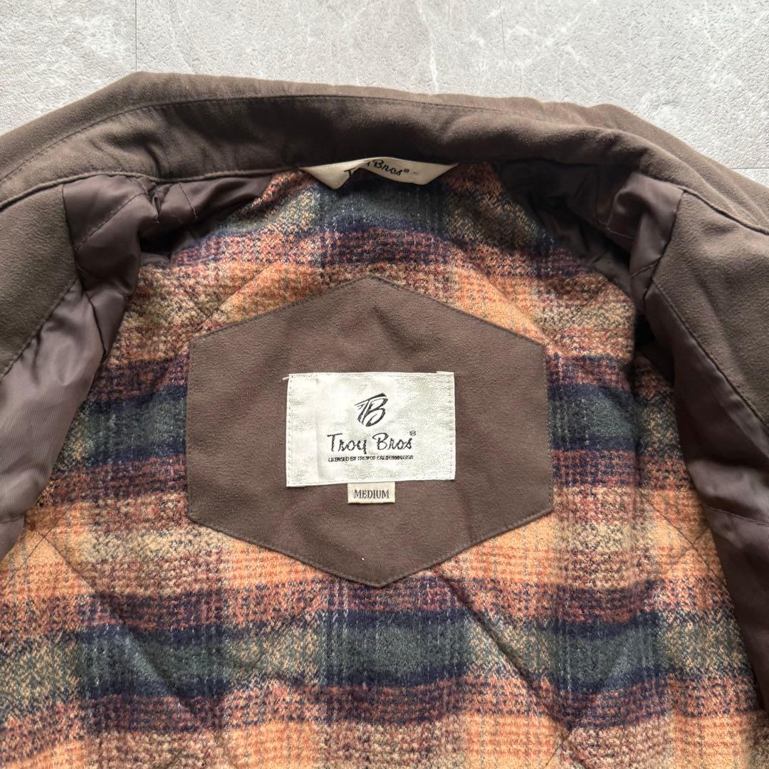 Troy Bros 短丈　スエード調　スウィングトップ　ハリントン　中綿入り