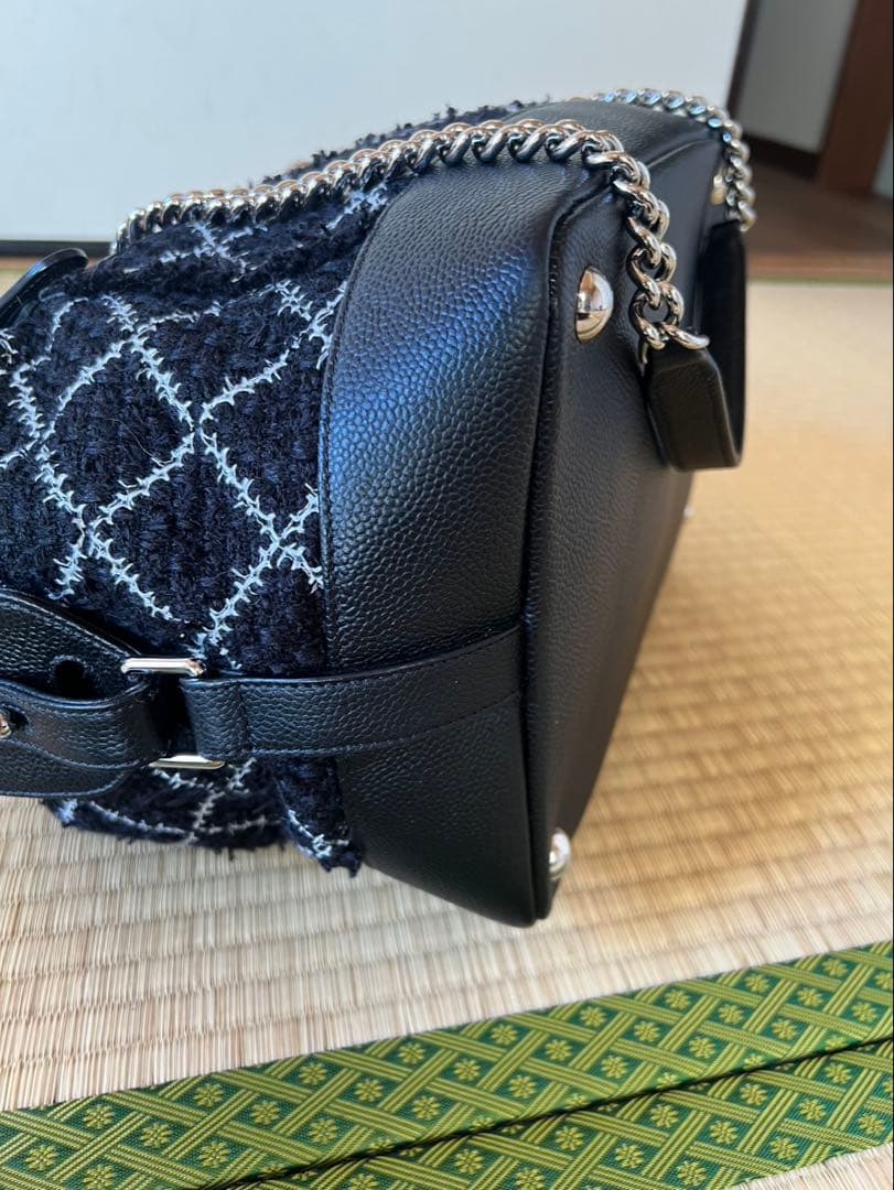 CHANEL ボストンバック　シャネル　ツイード