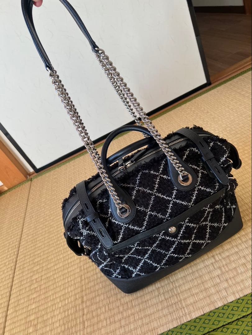 CHANEL ボストンバック　シャネル　ツイード