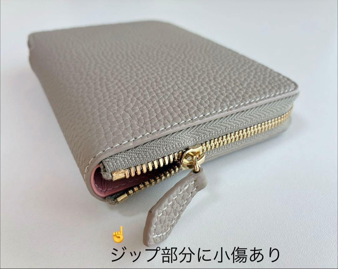 BONAVENTURA ボナベンチュラ 財布 グレージュ × ベイビーピンク